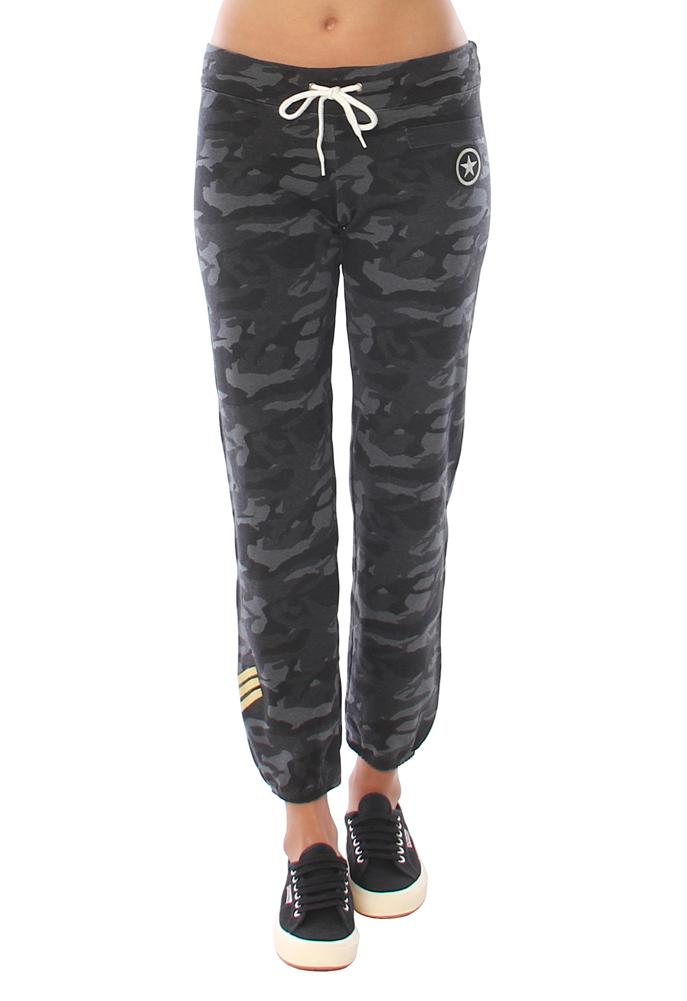 Monrow Camo Vintage Sweatpants With Military Patches