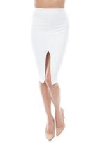 Donna Mizani Front Slit Midi Skirt