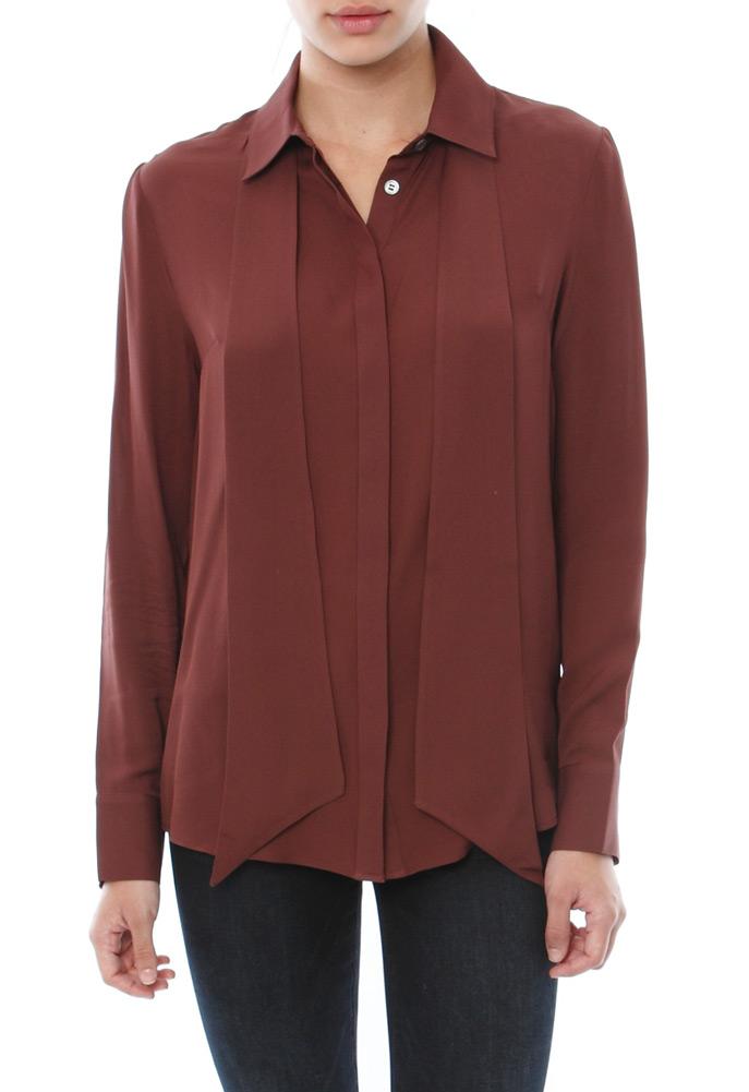 Frame Denim Le Bow Tie Shirt