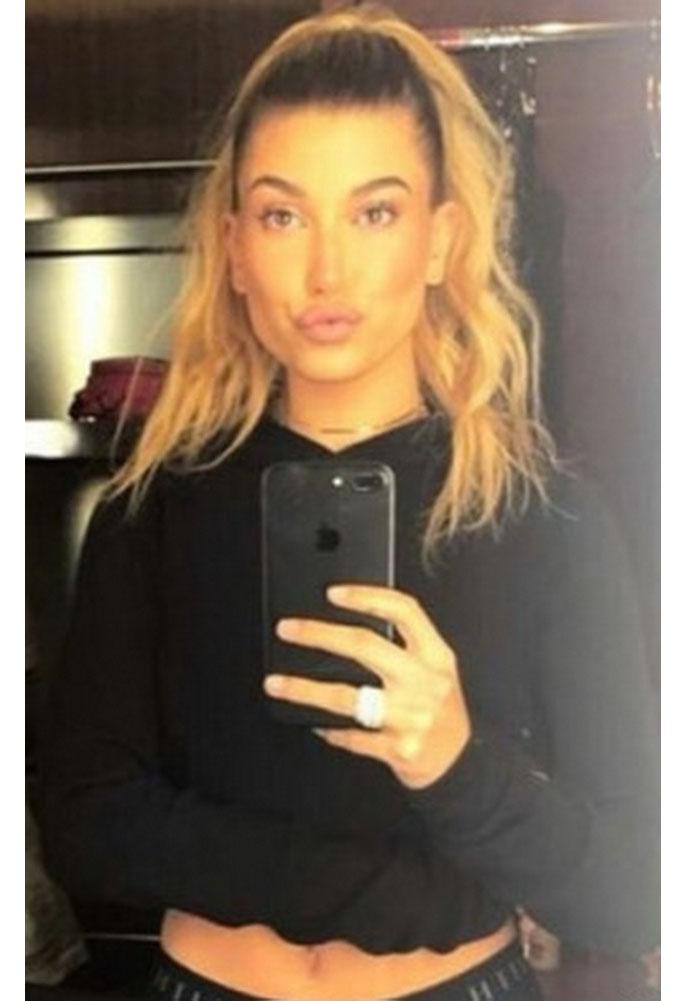 Cotton Citizen The Monaco Crop Military Thermal Hoodie As Seen On Hailey Baldwin