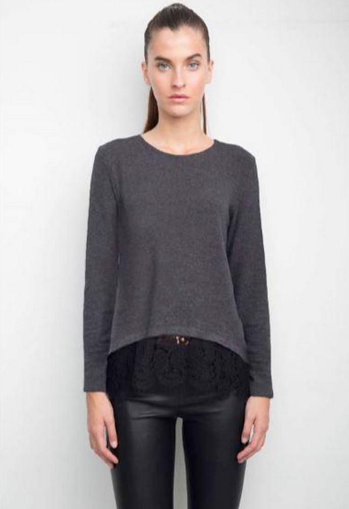 Generation Love Riri Lace Back And Hem Pullover