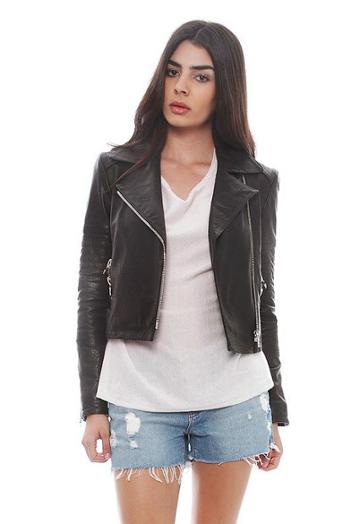 J Brand Aiah Leather Moto Jacket
