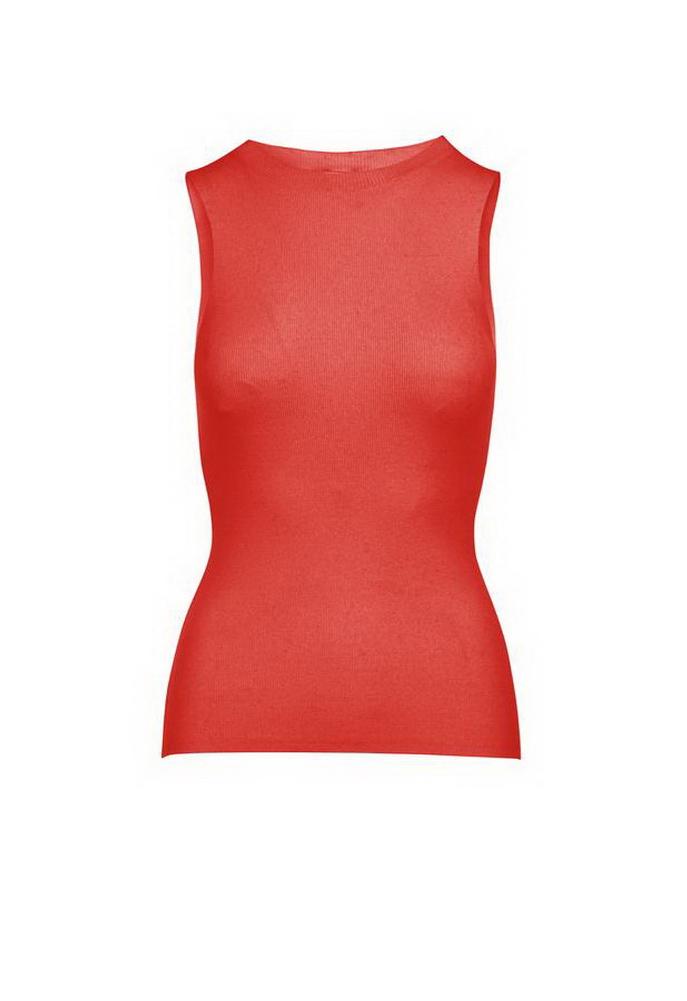 Minnie Rose Cotton Lace Up Back Tank