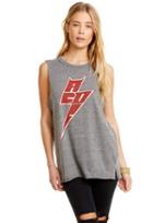 Chaser Ac/dc Triblend Jersey Side Slit Muscle Tank