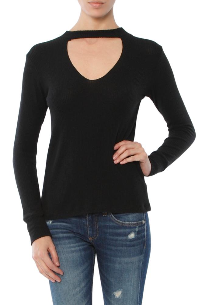 Lna Bardot Long Sleeve Top