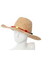 Pitusa Pom Pom Farmers Hat With Wide Rim