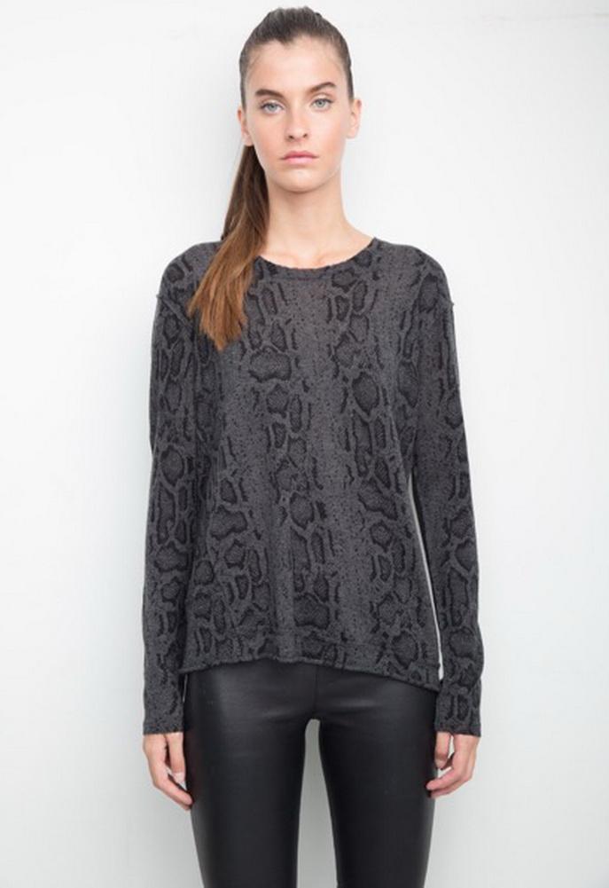 Generation Love Abigail Snake Asymmetrical Cashmere Sweater