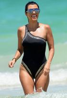 Norma Kamali Stud One Shoulder One Piece As Seen On Kourtney Kardashian