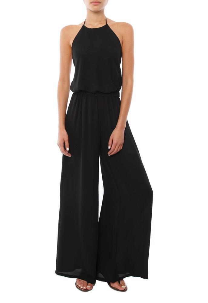 Krisa Tie Back Halter Jumpsuit