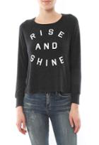 Sundry Rise And Shine Sweater Knit Open Side Long Sleeve Pullover