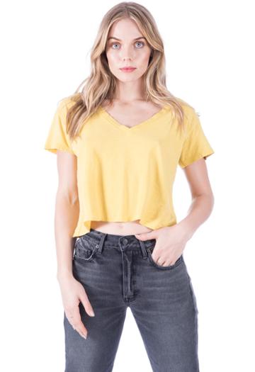 Lna Sparks V Neck Tee