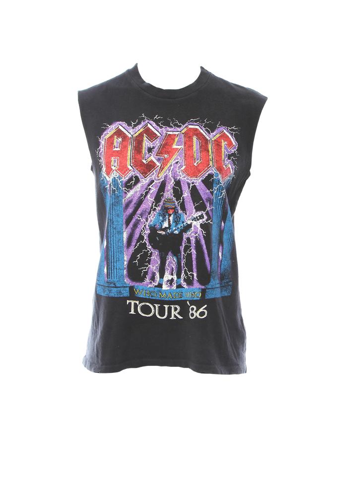 Madeworn Acdc Tour '86 Glitter Muscle Tank