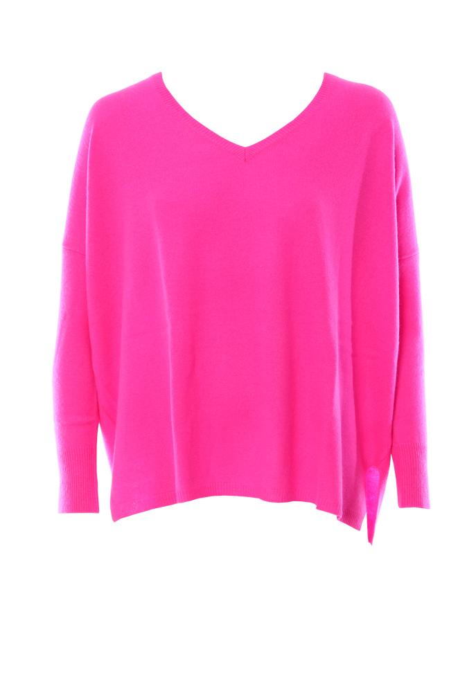 Minnie Rose Long Sleeve Boyfriend Sweater