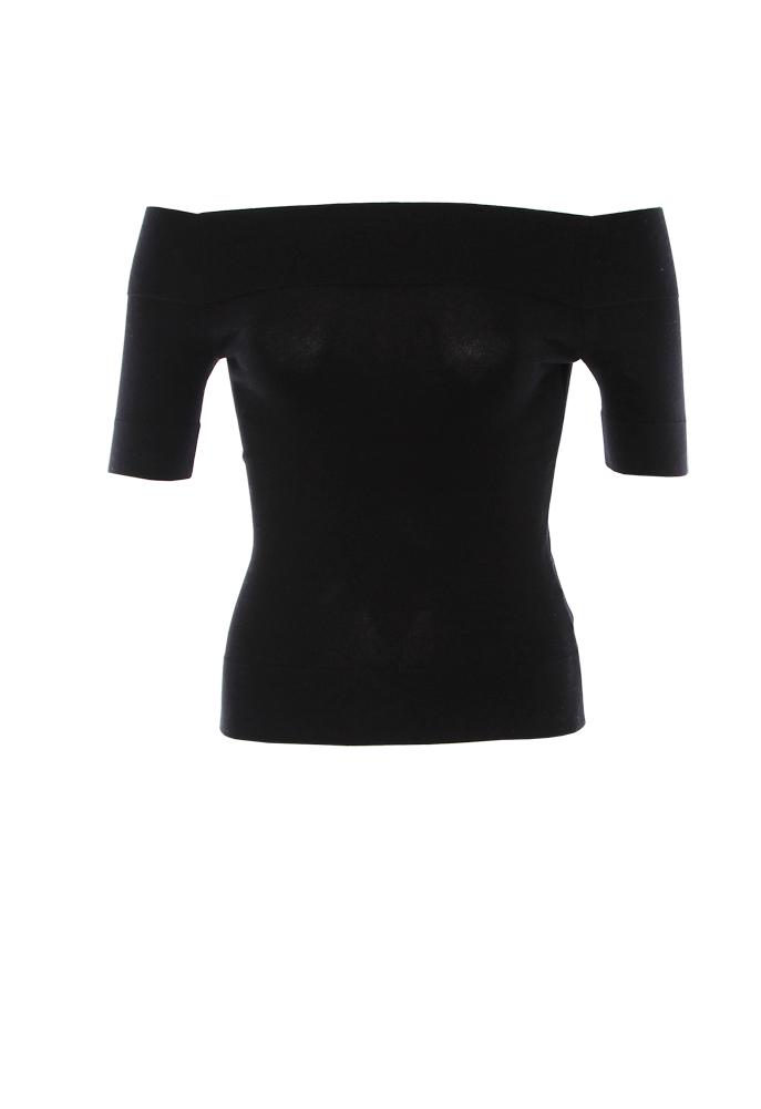 Minnie Rose Off The Shoulder Crop Sweater