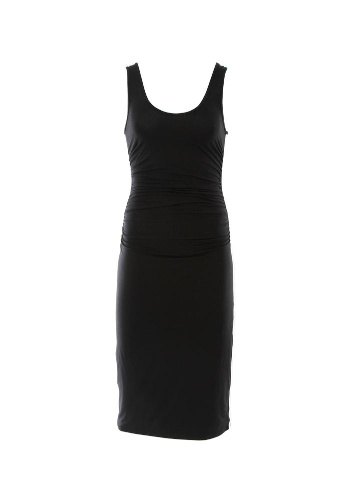 Enza Costa Side Ruched Tank Midi Dress