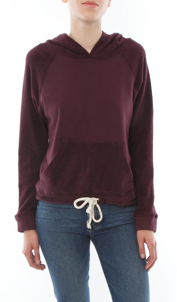 Sundry Sherpa Drawcord Hoodie