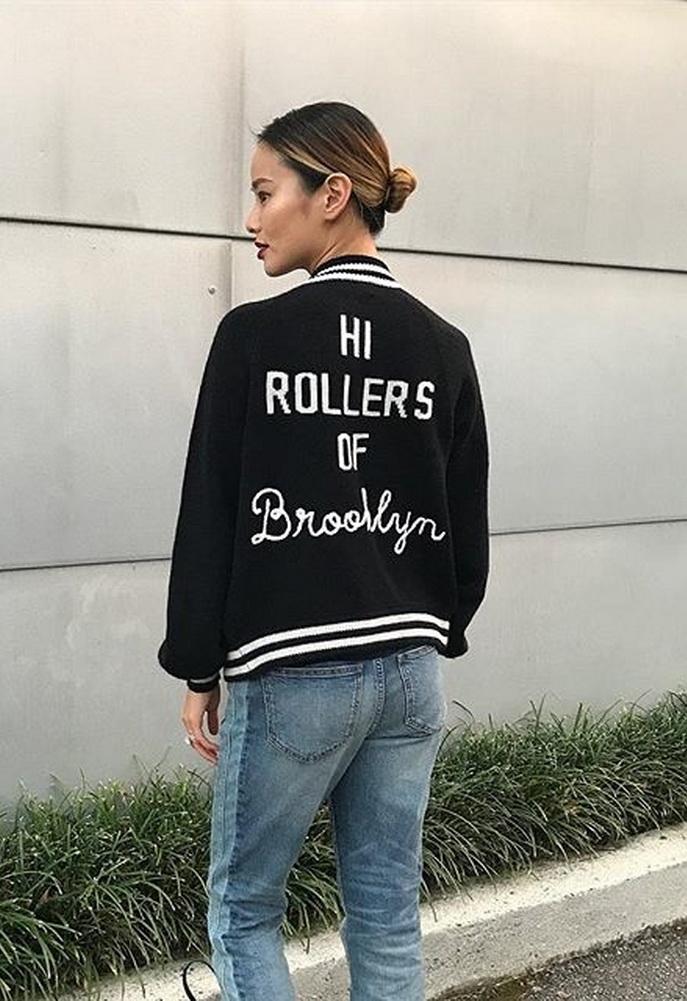 27 Miles Malibu High Rollers Of Brooklyn Bomber Jacket As Seen On Jamie Chung