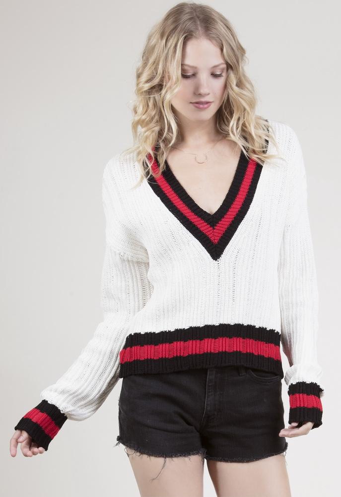 27 Miles Malibu Lyss Open Knit Tennis Sweater