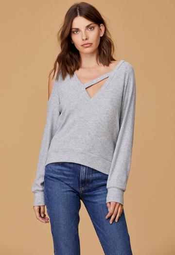 Lna Fallen Rib Sweater