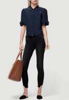 Frame Denim Le Skinny De Jeanne Crop Released Cut Hem
