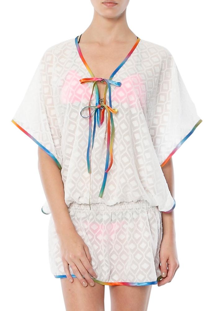 Rosalita Dacha Fluoresecent Poncho Dress