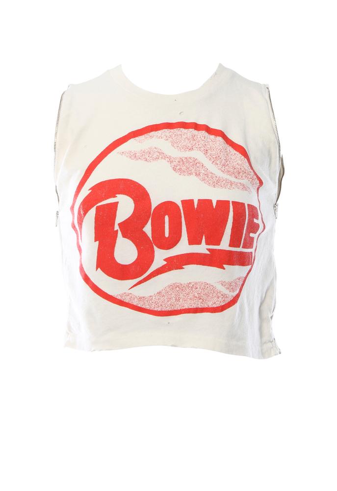 Madeworn Bowie Red Logo Zip Muscle Tee