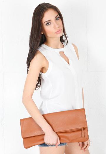 Jennifer Haley Oversized Foldover Clutch