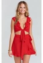 Show Me Your Mumu Florence Ruffle Crop Top