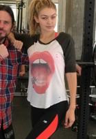 Lauren Moshi Color Lip Piercing Maglan Tee As Seen On Gigi Hadid