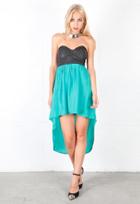 Reverse Silky Pleather Bustier Dress