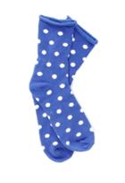 Plush Polka Dot Rolled Fleece Socks