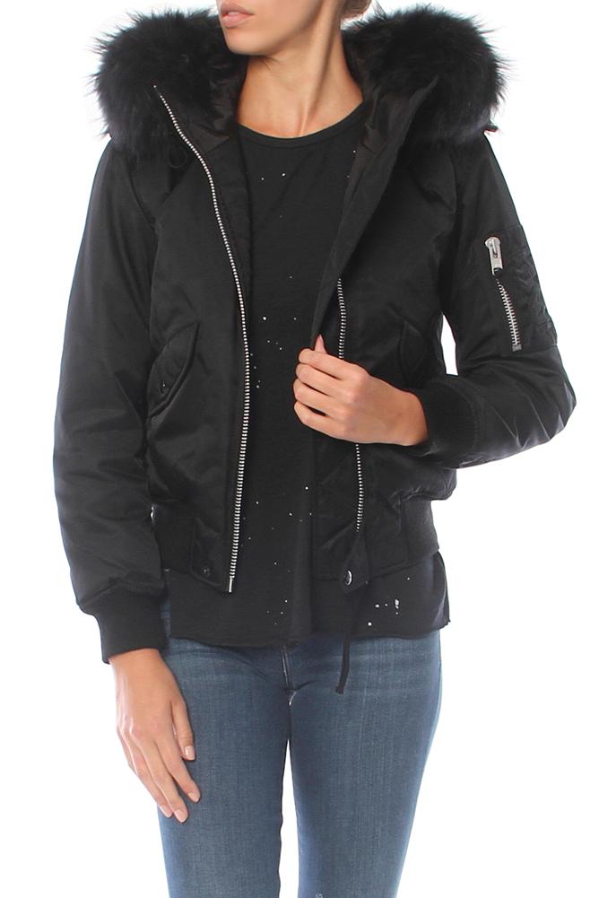 Sam. Jenny Bomber With Fur Trimmed Hood