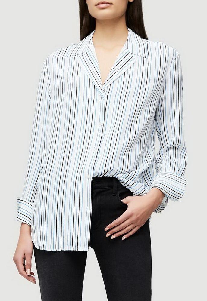 Frame Denim True Silk Long Sleeve Blouse