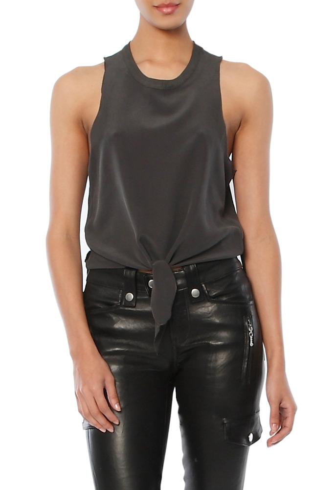 Chaser Tie Front Muscle Tank