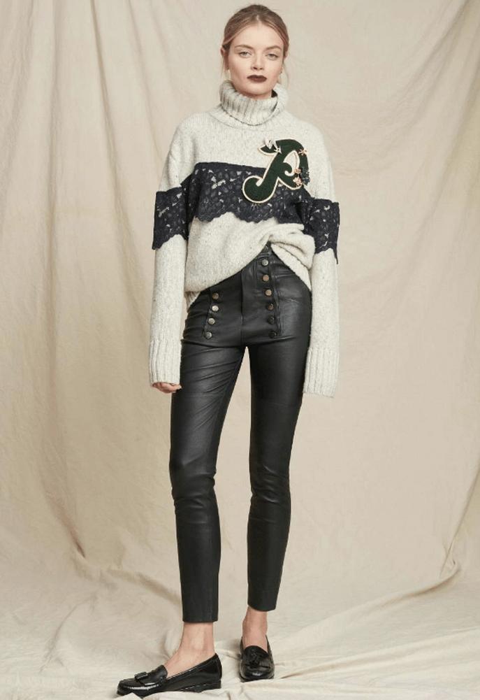 Marissa Webb Alma Stretch Leather Pant