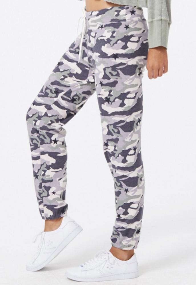 Monrow Camo Vintage Sweatpants With Stardust