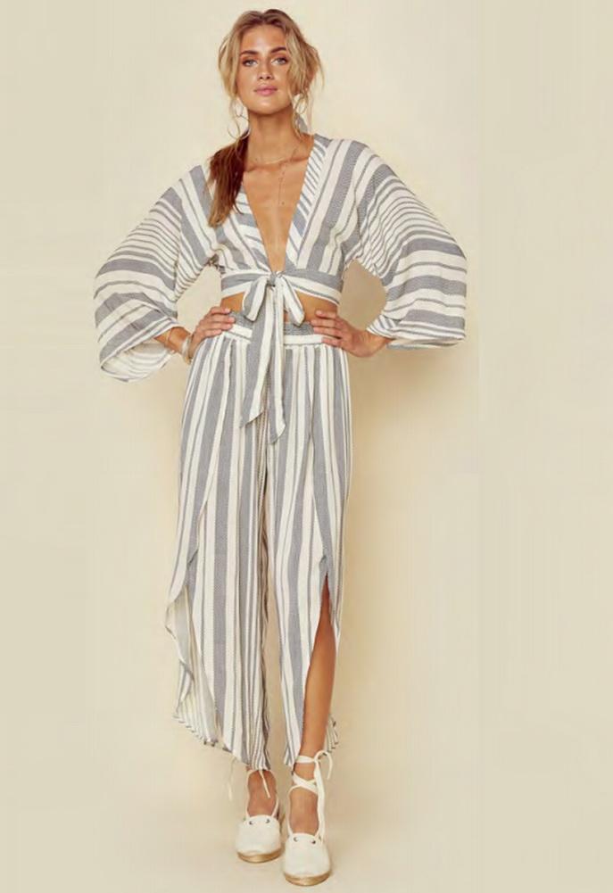Blue Life Wrapped Top