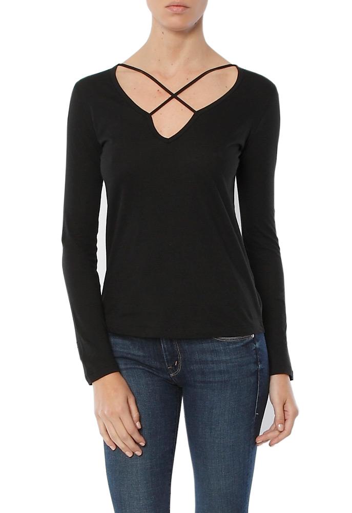 Lna Long Sleeve Cross Tee