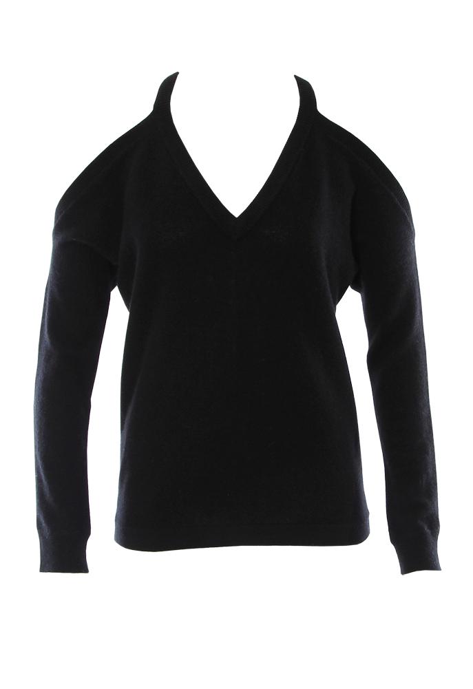 Minnie Rose Open Shoulder Sweater