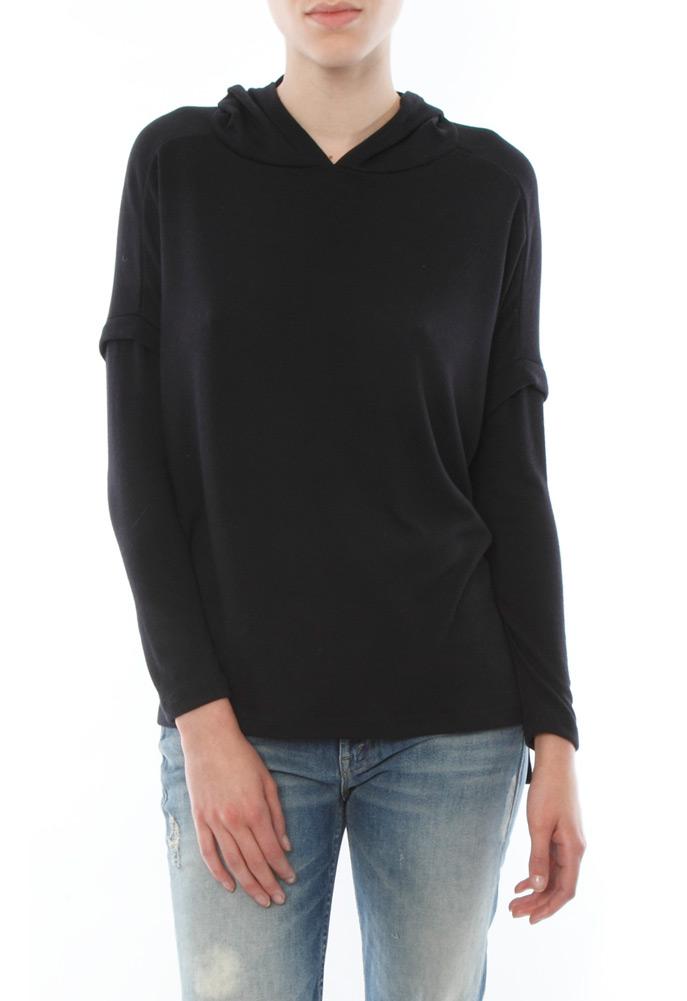 Michael Lauren Loyal Sweater Draped Hoodie