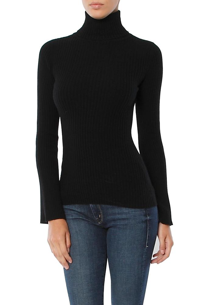 Autumn Cashmere Ribbed Turtleneck With Bell Sleeves
