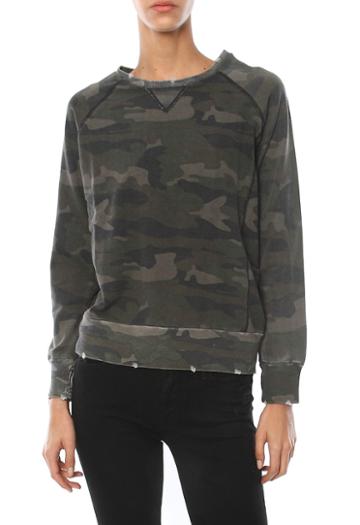 Ragdoll Los Angeles Distressed Camo Sweatshirt
