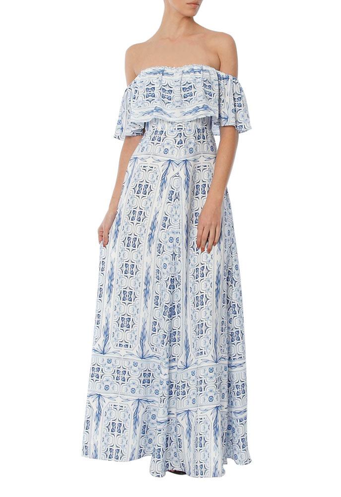 Amanda Uprichard Delilah Printed Maxi Dress
