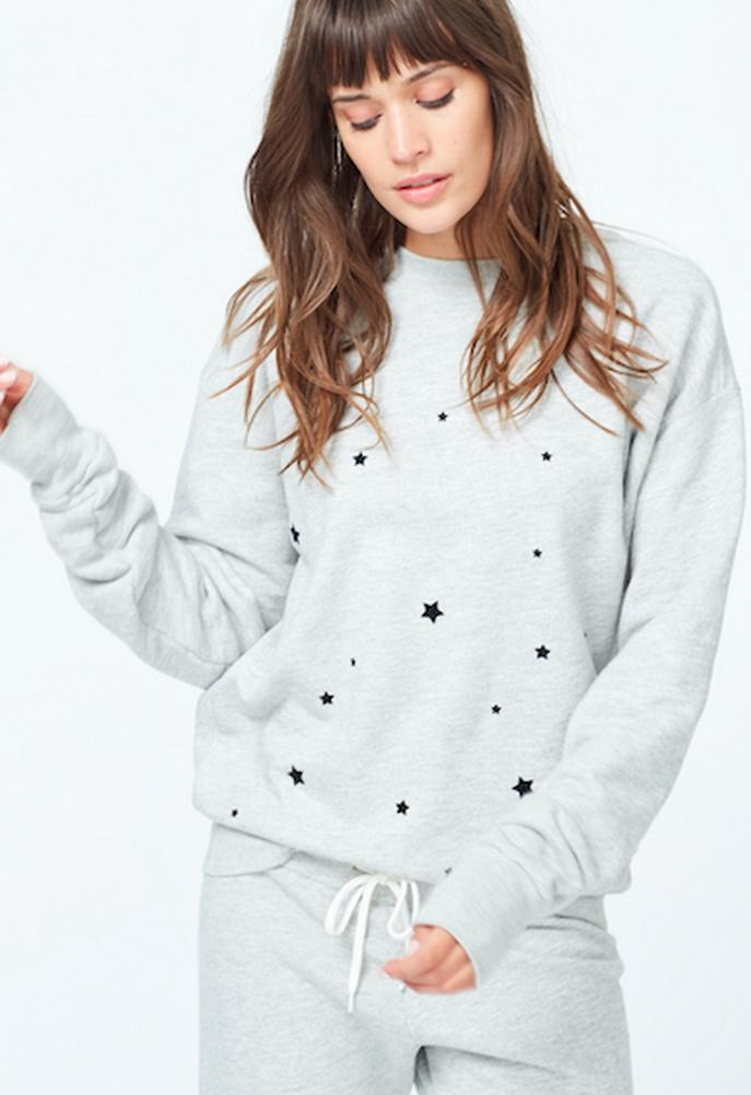 Monrow Cozy Sweatshirt With Stardust