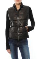June Puffy Leather Vest