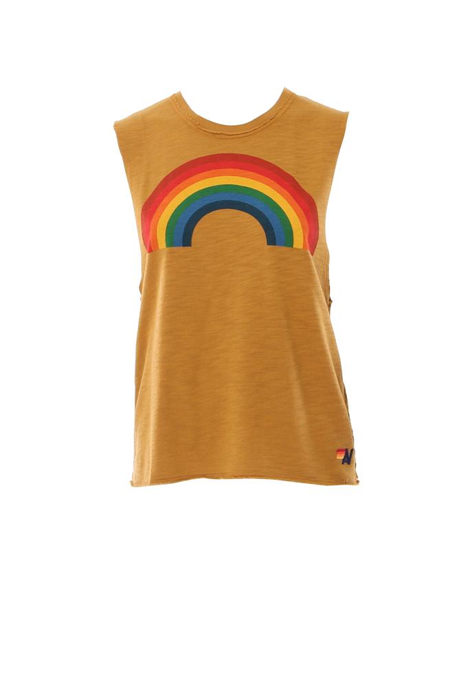 Aviator Nation Big Rainbow Muscle Tee