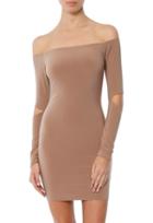 My Style Mode Double Lined Off The Shoulder Cut Out Elbow Mini Dress