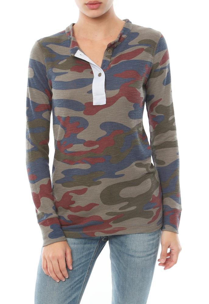 Stateside Camo Thermal Henley