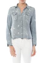 Generation Love J.j. Paint Torn Hem Button Down