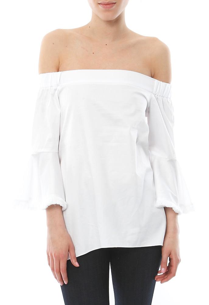 Nicholas Off Shoulder Fringe Top